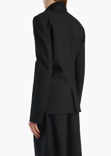 Khaite Rolo Jacket In Black Wool Silk | Thumbnail 4 Khaite Rolo Jacket In Black Wool Silk | Thumbnail 4