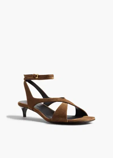 Khaite Liria Ankle Strap Sandal In Dattero Suede | Thumbnail 2 Khaite Liria Ankle Strap Sandal In Dattero Suede | Thumbnail 2