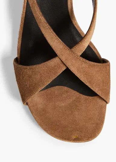 Khaite Liria Ankle Strap Sandal In Dattero Suede | Thumbnail 3 Khaite Liria Ankle Strap Sandal In Dattero Suede | Thumbnail 3