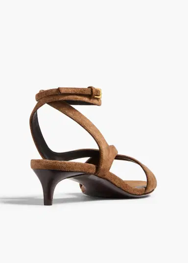 Khaite Liria Ankle Strap Sandal In Dattero Suede | Thumbnail 4 Khaite Liria Ankle Strap Sandal In Dattero Suede | Thumbnail 4