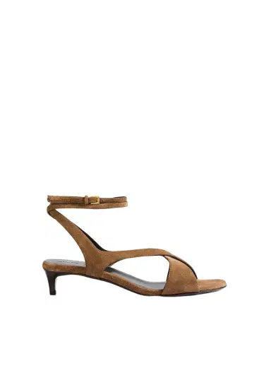 Khaite Liria Ankle Strap Sandal In Dattero Suede | Thumbnail 1 Khaite Liria Ankle Strap Sandal In Dattero Suede | Thumbnail 1