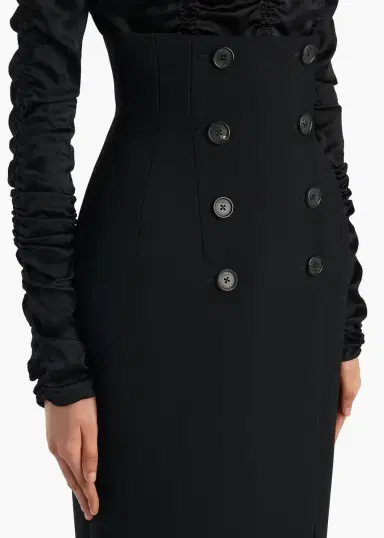 Khaite Luiza Skirt In Black | Thumbnail 5 Khaite Luiza Skirt In Black | Thumbnail 5