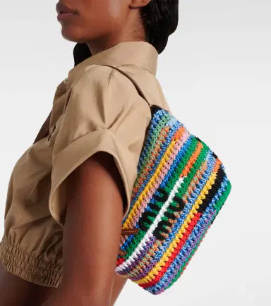 Miu Miu Logo crochet shoulder bag | Thumbnail 6 Miu Miu Logo crochet shoulder bag | Thumbnail 6