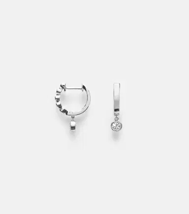 Anita Ko Melrose 18kt white gold huggie earrings with diamonds | Thumbnail 4 Anita Ko Melrose 18kt white gold huggie earrings with diamonds | Thumbnail 4
