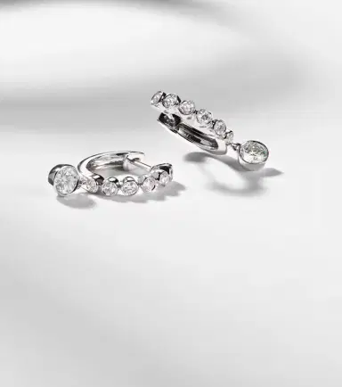 Anita Ko Melrose 18kt white gold huggie earrings with diamonds | Thumbnail 5 Anita Ko Melrose 18kt white gold huggie earrings with diamonds | Thumbnail 5