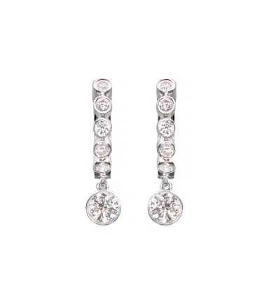 Anita Ko Melrose 18kt white gold huggie earrings with diamonds | Thumbnail 1 Anita Ko Melrose 18kt white gold huggie earrings with diamonds | Thumbnail 1