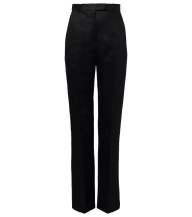 Alexander McQueen Wool grain de poudre straight pants | Thumbnail 1 Alexander McQueen Wool grain de poudre straight pants | Thumbnail 1