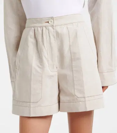 Prada Cotton and linen chambray shorts | Thumbnail 3 Prada Cotton and linen chambray shorts | Thumbnail 3