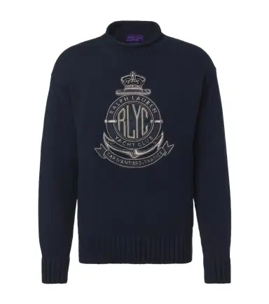 Ralph Lauren Purple Label Embroidered cotton sweater | Thumbnail 1 Ralph Lauren Purple Label Embroidered cotton sweater | Thumbnail 1