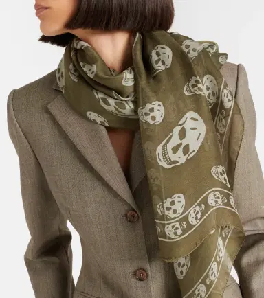 Alexander McQueen Printed silk scarf | Thumbnail 5 Alexander McQueen Printed silk scarf | Thumbnail 5