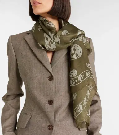 Alexander McQueen Printed silk scarf | Thumbnail 6 Alexander McQueen Printed silk scarf | Thumbnail 6