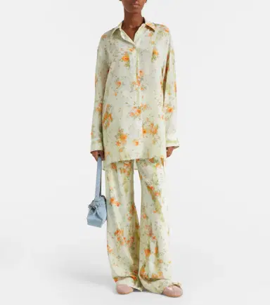 Alexander McQueen Floral wide-leg pants | Thumbnail 2 Alexander McQueen Floral wide-leg pants | Thumbnail 2