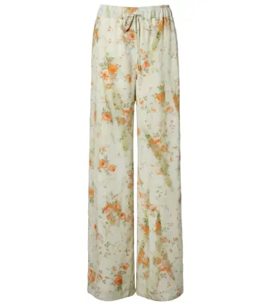 Alexander McQueen Floral wide-leg pants | Thumbnail 1 Alexander McQueen Floral wide-leg pants | Thumbnail 1
