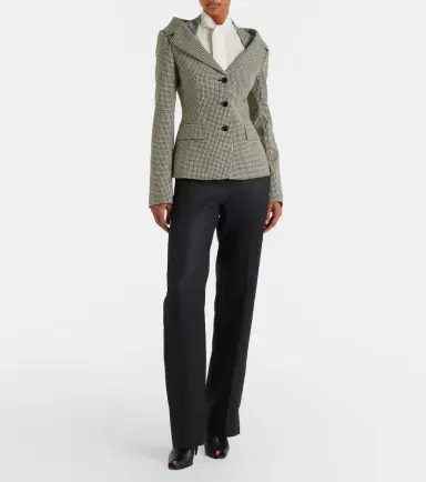 Alexander McQueen Gingham layered blazer | Thumbnail 3 Alexander McQueen Gingham layered blazer | Thumbnail 3