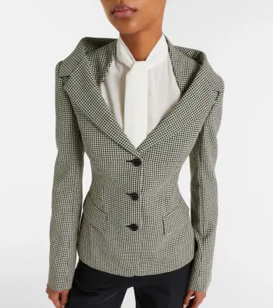 Alexander McQueen Gingham layered blazer | Thumbnail 4 Alexander McQueen Gingham layered blazer | Thumbnail 4