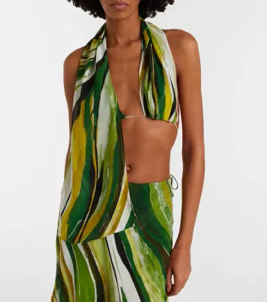 Christopher Esber Printed silk scarf bra top | Thumbnail 2 Christopher Esber Printed silk scarf bra top | Thumbnail 2