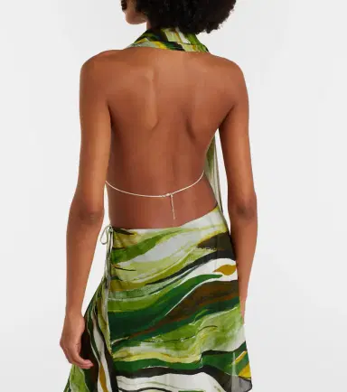 Christopher Esber Printed silk scarf bra top | Thumbnail 4 Christopher Esber Printed silk scarf bra top | Thumbnail 4