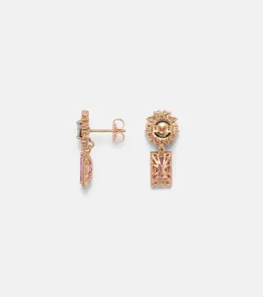 Suzanne Kalan 18kt rose gold drop earrings with gemstones | Thumbnail 4 Suzanne Kalan 18kt rose gold drop earrings with gemstones | Thumbnail 4