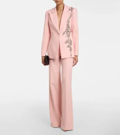 Costarellos Pleated wool-blend wide-leg pants | Thumbnail 4 Costarellos Pleated wool-blend wide-leg pants | Thumbnail 4