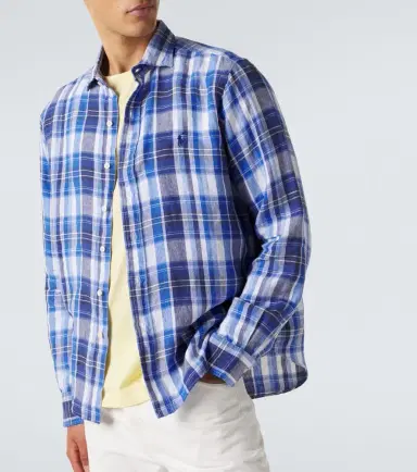 Polo Ralph Lauren Checked linen shirt | Thumbnail 6 Polo Ralph Lauren Checked linen shirt | Thumbnail 6