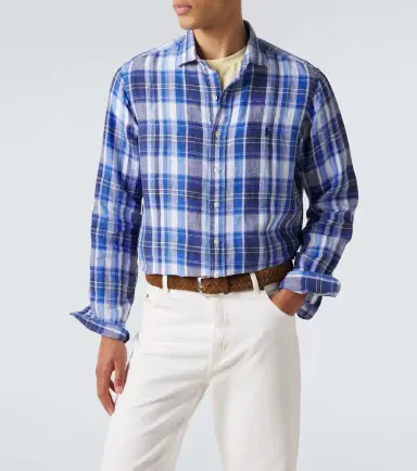 Polo Ralph Lauren Checked linen shirt | Thumbnail 7 Polo Ralph Lauren Checked linen shirt | Thumbnail 7
