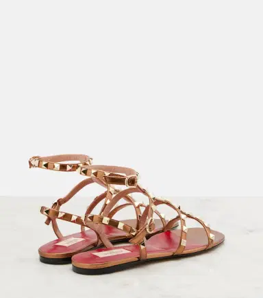 Valentino Garavani Rockstud metallic leather sandals | Thumbnail 3 Valentino Garavani Rockstud metallic leather sandals | Thumbnail 3
