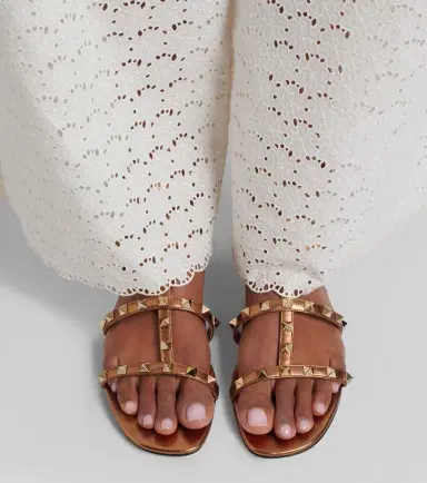 Valentino Garavani Rockstud metallic leather sandals | Thumbnail 6 Valentino Garavani Rockstud metallic leather sandals | Thumbnail 6