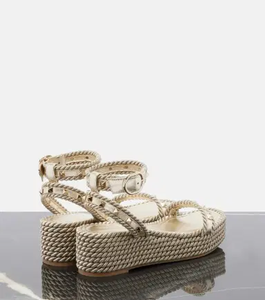 Valentino Garavani Rockstud Torchon leather espadrille sandals | Thumbnail 3 Valentino Garavani Rockstud Torchon leather espadrille sandals | Thumbnail 3