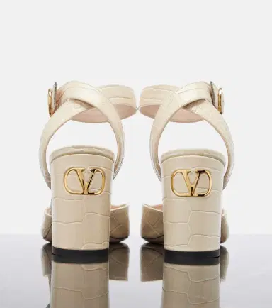 Valentino Garavani Fawcette croc-effect leather sandals | Thumbnail 2 Valentino Garavani Fawcette croc-effect leather sandals | Thumbnail 2