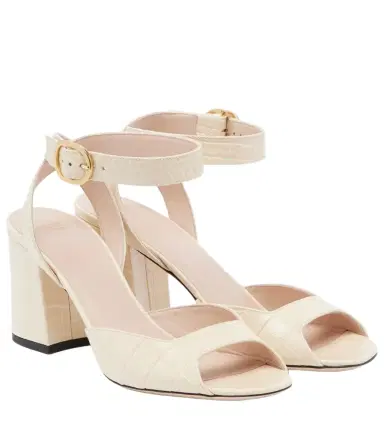 Valentino Garavani Fawcette croc-effect leather sandals | Thumbnail 1 Valentino Garavani Fawcette croc-effect leather sandals | Thumbnail 1