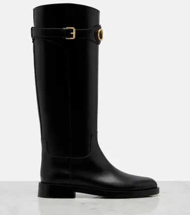 Valentino Garavani VLogo leather knee-high boots | Thumbnail 4 Valentino Garavani VLogo leather knee-high boots | Thumbnail 4