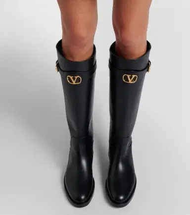 Valentino Garavani VLogo leather knee-high boots | Thumbnail 6 Valentino Garavani VLogo leather knee-high boots | Thumbnail 6