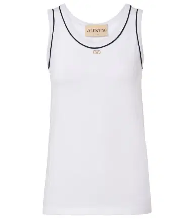 Valentino VLogo cotton jersey tank top | Thumbnail 1 Valentino VLogo cotton jersey tank top | Thumbnail 1