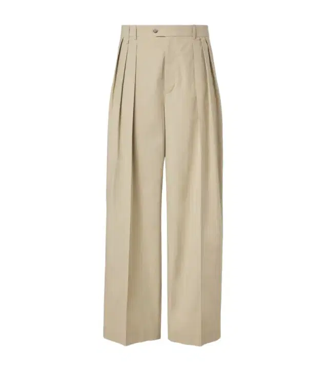 Baxter pleated cotton straight pants Baxter pleated cotton straight pants