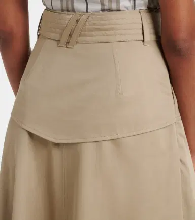 Burberry Heather asymmetric cotton midi skirt | Thumbnail 3 Burberry Heather asymmetric cotton midi skirt | Thumbnail 3