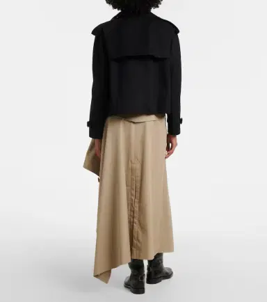 Burberry Heather asymmetric cotton midi skirt | Thumbnail 4 Burberry Heather asymmetric cotton midi skirt | Thumbnail 4