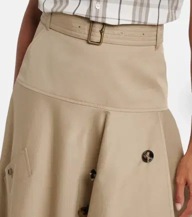 Burberry Heather asymmetric cotton midi skirt | Thumbnail 5 Burberry Heather asymmetric cotton midi skirt | Thumbnail 5