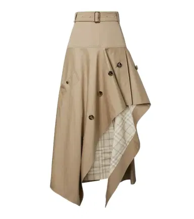 Burberry Heather asymmetric cotton midi skirt | Thumbnail 1 Burberry Heather asymmetric cotton midi skirt | Thumbnail 1