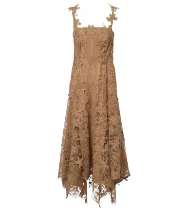 Oscar de la Renta Floral guipure lace midi dress | Thumbnail 1 Oscar de la Renta Floral guipure lace midi dress | Thumbnail 1