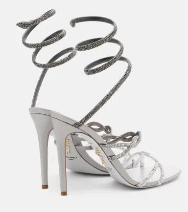 René Caovilla Cleo embellished satin sandals | Thumbnail 3 René Caovilla Cleo embellished satin sandals | Thumbnail 3