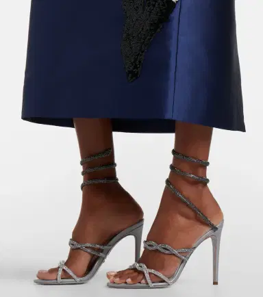 René Caovilla Cleo embellished satin sandals | Thumbnail 5 René Caovilla Cleo embellished satin sandals | Thumbnail 5