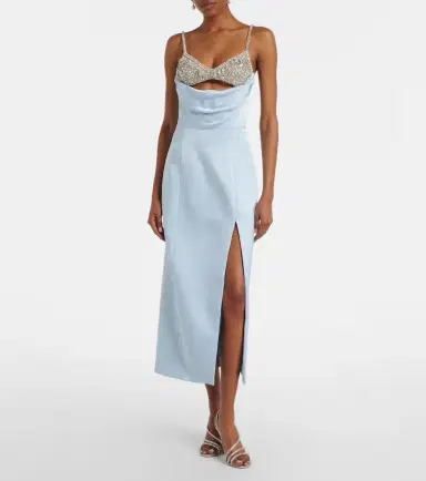 Rachel Gilbert Celestia crêpe satin cocktail dress | Thumbnail 2 Rachel Gilbert Celestia crêpe satin cocktail dress | Thumbnail 2