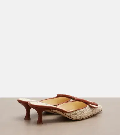 Manolo Blahnik Maysale leather-trimmed mules | Thumbnail 4 Manolo Blahnik Maysale leather-trimmed mules | Thumbnail 4