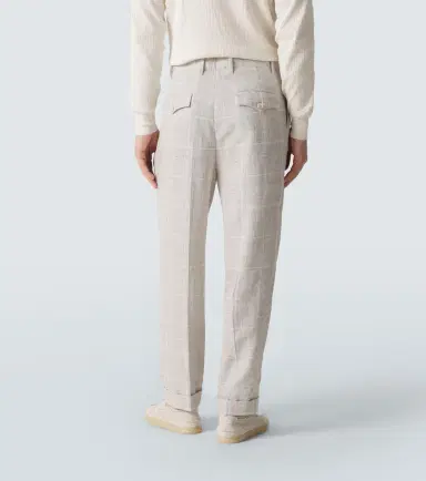 Brunello Cucinelli Prince of Wales check linen-blend suit | Thumbnail 3 Brunello Cucinelli Prince of Wales check linen-blend suit | Thumbnail 3