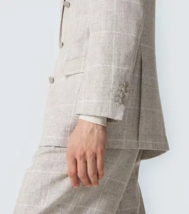 Brunello Cucinelli Prince of Wales check linen-blend suit | Thumbnail 4 Brunello Cucinelli Prince of Wales check linen-blend suit | Thumbnail 4