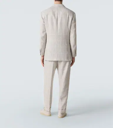 Brunello Cucinelli Prince of Wales check linen-blend suit | Thumbnail 7 Brunello Cucinelli Prince of Wales check linen-blend suit | Thumbnail 7