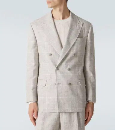 Brunello Cucinelli Prince of Wales check linen-blend suit | Thumbnail 8 Brunello Cucinelli Prince of Wales check linen-blend suit | Thumbnail 8