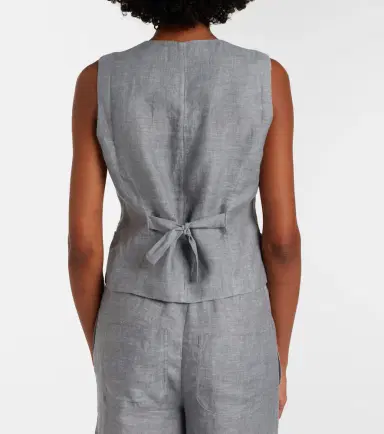 Eres Créatif linen vest | Thumbnail 5 Eres Créatif linen vest | Thumbnail 5