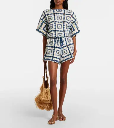ALÉMAIS Alémais Dolly crochet cotton romper | Thumbnail 3 ALÉMAIS Alémais Dolly crochet cotton romper | Thumbnail 3