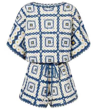 ALÉMAIS Alémais Dolly crochet cotton romper | Thumbnail 1 ALÉMAIS Alémais Dolly crochet cotton romper | Thumbnail 1